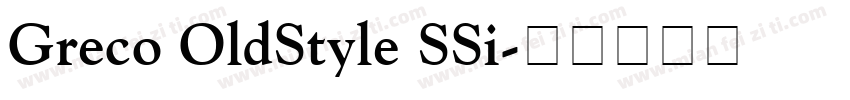Greco OldStyle SSi字体转换